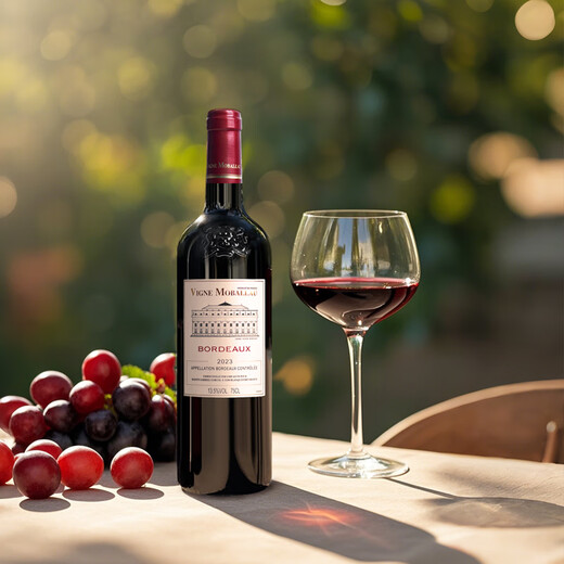 Moborough Bordeaux AOC Trockener Rotwein Jianfa Weinindustrie Französische Originalflasche importiert Merlot Cabernet Sauvignon gemischte Vatertag 750 ml 6 Flaschen