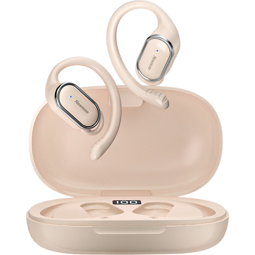 NEWMINE LY12 Auriculares Bluetooth Concepto de conducción de huesos de orejas No en la oreja Open Sports Wireless Running Game-Clip-Clip Aurices Adecuados para Apple Huawei White M16