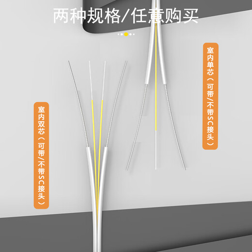 泰盟（TIMON）电信级室内单模双芯皮线光纤跳线SC-SC 2芯2钢丝尾纤低烟无卤光纤入户线50米TM-GP2SM-50M (SC)