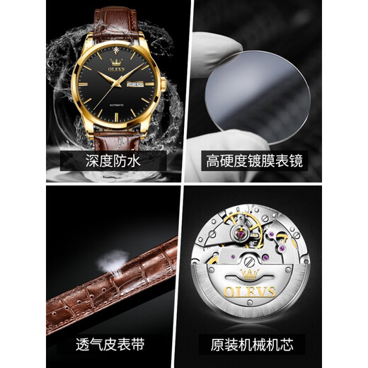 Top 10 schweizerische mechanische Uhren für wasserdichte Herrenuhren für High-End 2025 Neue Top-Ten-Marken von Herrenuhren für transparente Bodengürtel 6629 braune Lederblaue Männer Uhr