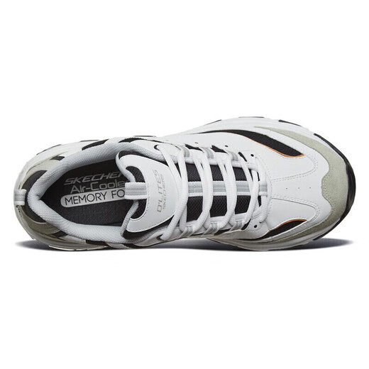 Skecher black and white gold men's shoes summer classic panda shoes heightening breathable fashion campus retro dad shoes