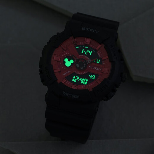 Disney Watch Student Sports Sports Water Estudiantes de secundaria de secundaria Adolescentes Electronic Watch Electronic Swimming Middle School Boy Electronic Watch Belt Red Belt MK-15052H