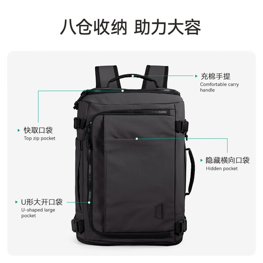 
BAGSMART backpack for traveling and warehouse backpack for men traveling on business trips, large capacity, multi-functional business and casual schoolbag, computer bag, women, classic black (standard version, suitable for 1-3 days of travel)