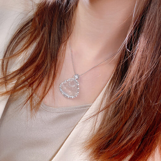 SGE Chalcedony Buddha Necklace for Women with Big Belly Maitreya Buddha Pendant New Chinese Style Clavicle Chain as a Gift for Mom in the Year of the Snake. Chalcedony Buddha Necklace