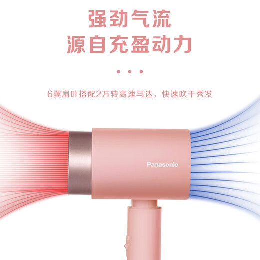 松下（Panasonic） 电吹风机大功率高速大风力速干便携老婆女友礼盒款负离子吹发护发电吹风筒EH-WNE5H绿色 EH-WNE5H 海盐苏打蓝-A