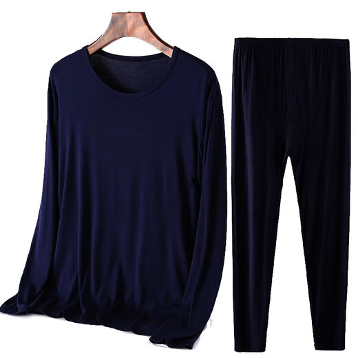 Les vêtements d'automne modaux de Xin Shangyou pour hommes et les pantalons d'automne sont-ils à collier faible lâche élastique ultra-mince usure de filetage d'automne à l'ajustement proche des vêtements et pantalons de fil Gris clair 3xl 160-190jin [Jin est égal à 0,5 kg]