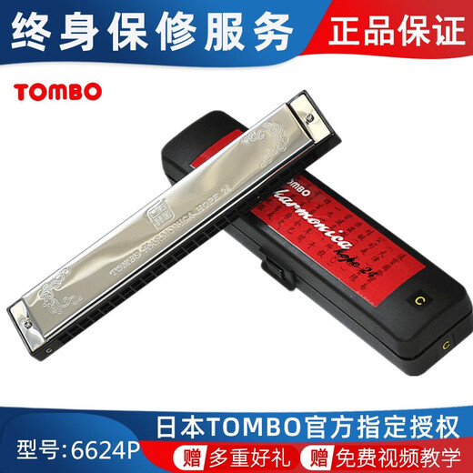 Tombo Tongbao 6624p Pure Tone Harmonica Hope 24 отверстия Полифонический набор A B C D E F G MONO THEN HARMONA