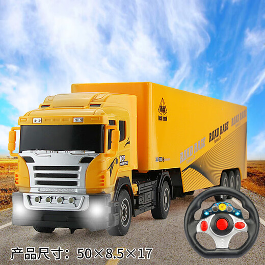 Grand camion télécommande Optimus Prime Heavy Tamin Children's Grand Car Modèle semi-remorque de voiture Inversion Play Remote Contrun Camion Il yel-trare-trailer avec collecte de recharge