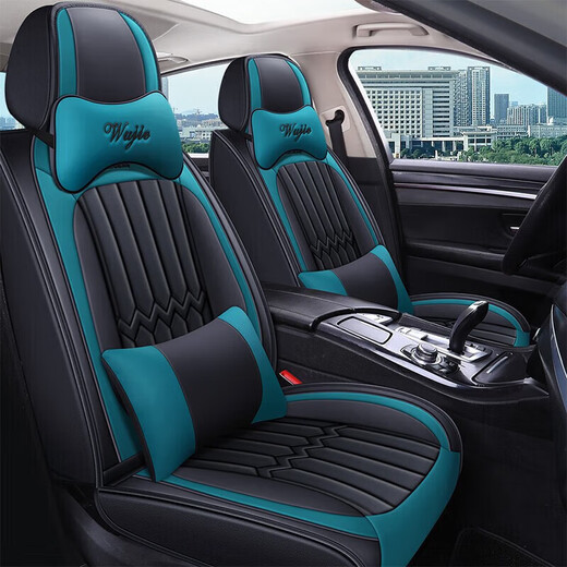 Wujie Peugeot 408x 508l 408 5008 2008 301 308 307 dedicated seat cushion fully enclosed seat cover Full leather model - Classic black - Deluxe version Peugeot dedicated/5-seat whole vehicle