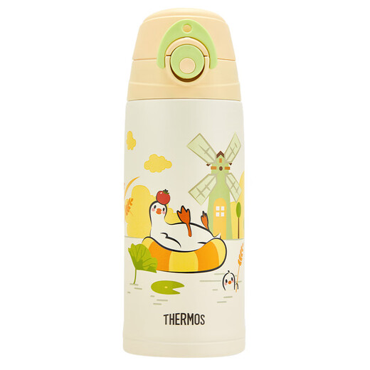 THERMOS children's thermos cup 316L stainless steel cup sleeve straw direct drinking cup multi-lid function student cup kettle for school TCKP