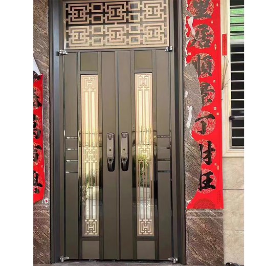 JRB Jiaruibao double-door Korean door single-door color entrance door rural light luxury community stainless steel fingerprint lock door security door style 1 per square
