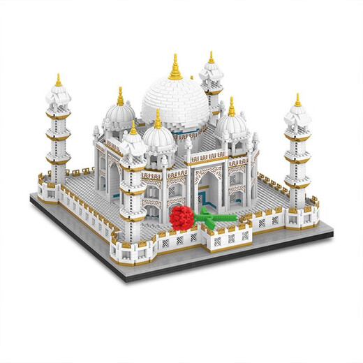 Lego building blocks Taj Mahal Castle Construction Series Adult high-difficulty assembled toys and girls gifts Gift box version Suzhou Garden 4877 pills/+Lighting Worker