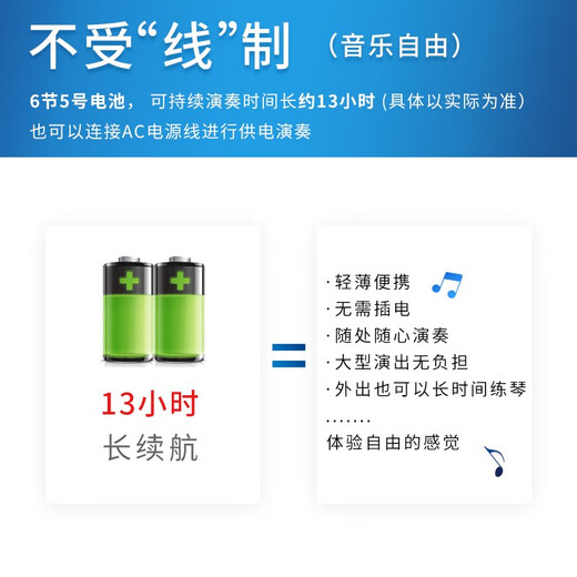 卡西欧（CASIO）电钢琴CDPS110白色88键重锤数码电子钢琴轻薄便携款+X架+琴凳礼包