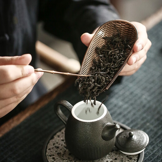 Liangqiao Chaze two-piece set for tea appreciation, tea spoon, tea spoon, tea spoon, tea saucer, tea spoon, tea kung fu tea set, tea ceremony accessories, dustpan, tea spoon (bronze)