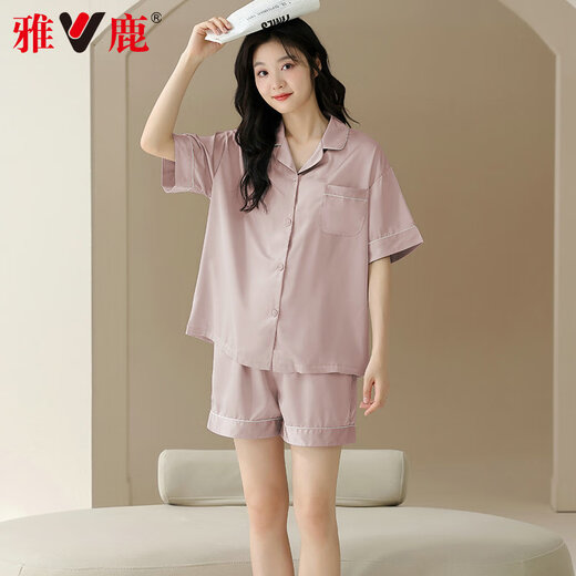 Yalu Bingsi Pyjamas für Frauen im Sommer dünne Strickjacke Shorts Shorts Sommer großer Freizeit-Frauen-Kleidungsanzug 09M16804 m [Vorgeschlagen 90-110jin [Jin ist 0,5 kg]]