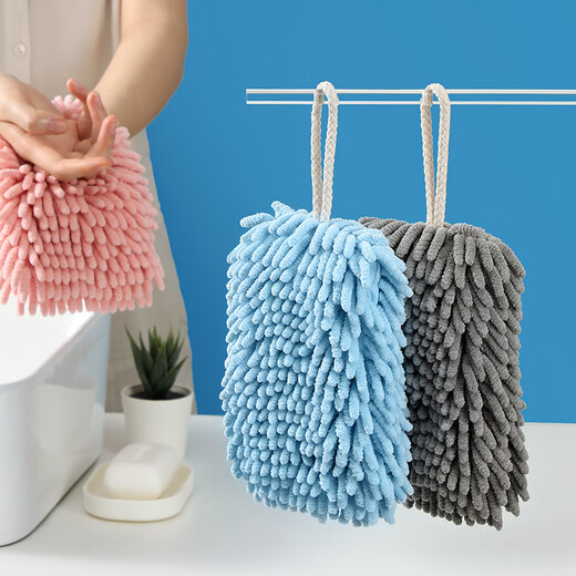 LYNN thick hand towel 14*20cm 2 pack chenille strong water absorption Japanese style thickened not easy to shed lint hand ball