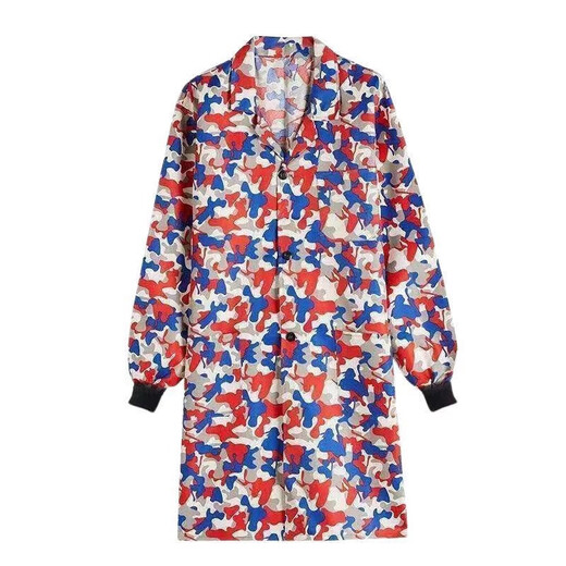 Camouflage coat, labor protection work clothing, men's dirty-resistant, breathable and dust-proof outer clothing, threaded cuff coat, five-star model, large size 155 to 220 Jin Jin equals 0.5 kg