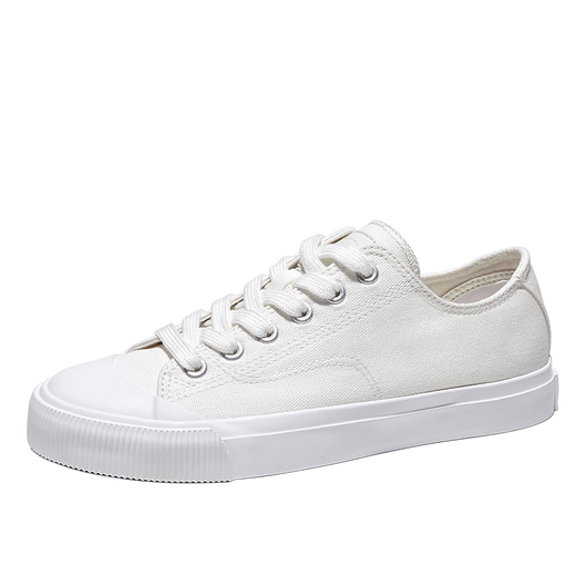 飞跃（Feiyue）帆布鞋男女款2024冬季新款低帮纯色运动休闲鞋子透气百搭情侣板鞋 白色 40