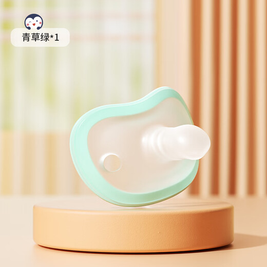 HIHIDEFRIENDS baby pacifier, newborn imitation thumb anti-bite, soft hand silicone pacifier to prevent newborn baby from sleeping, S 0-6 months, 1 pack, green grass