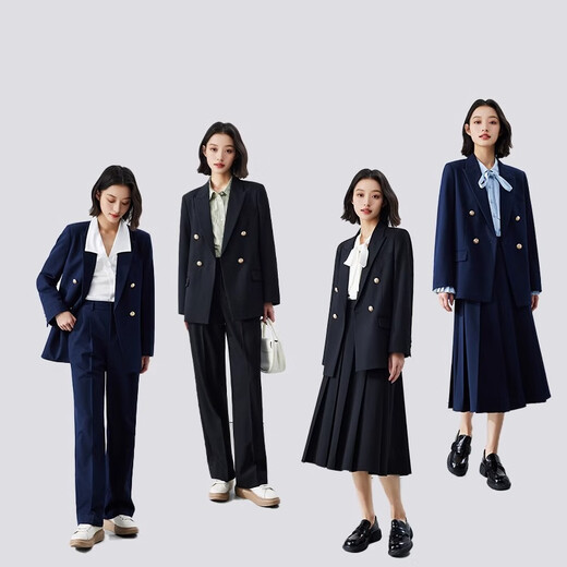 Lady Bird black suit suit for women's public examination high-end casual workplace formal wear commuting jacket interview suit TZ55 black suit + straight pants S - suitable for 90-100 Jin Jin equals 0.5 kg can be worn
