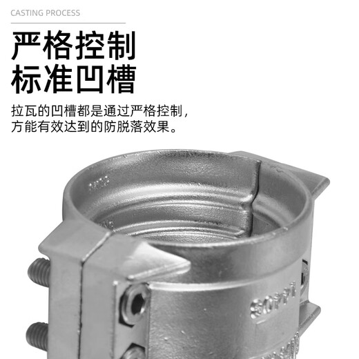 SME不锈钢拉瓦软管固定管夹EN14420-3/DIN2817两片式管夹卡箍喉箍 13x5 软管外径22-24