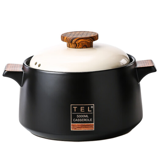 Mujing Village Japanese-style casserole soup gas stove household casserole stew pot open flame high temperature resistant dry-fired casserole soup pot ceramic pot soup pot large clay pot rice casserole health porridge pot ceramic casserole 2 liters [519] suitable for 2-3 people