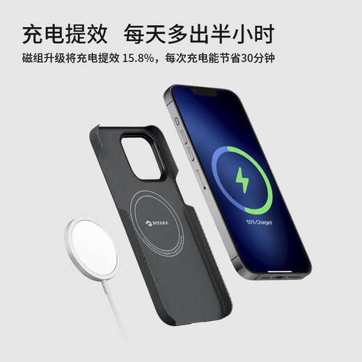 PITAKA适用苹果iPhone14Pro手机壳MagSafe磁吸浮织凯夫拉芳纶半包男碳纤维纹保护套高级超薄商务风抗指纹 浮织狂想丨600D