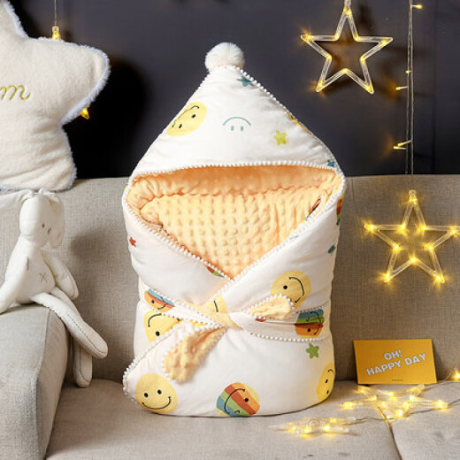Disney Newborn Baby Quilt Newborn Baby Quilt Pure Cotton Autumn and Winter Thickened Baby Supplies Maternity Room Swaddle Bag Sleeping Bag Spring and Autumn Yellow - Spring and Autumn Style 90x90cm