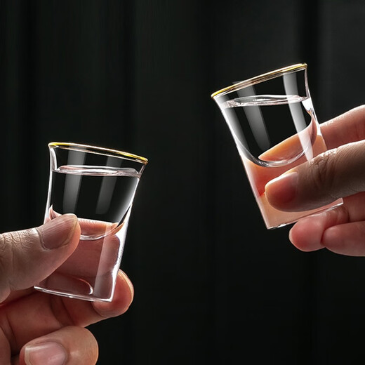 CRISTALGLASS high-looking white wine glass and wine dispenser set, crystal glass household small wine glass, one cup, high-end high-end wineware, wine dispenser 100ml, 10 pieces + 15ml goblets, 10 pieces + cup holder