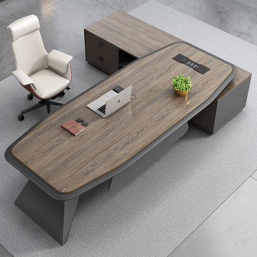 Wills Jia boss desk executive desk simple modern atmosphere president desk office desk single manager desk and chair combination set 2.4 meters boss table + side cabinet