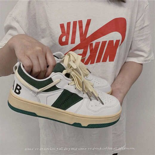 Fujian 2025 Весна и осень Новая немецкая тренировочная обувь для женщин Ulzzang Retro Casual Sports Board Обувь низкая верхняя женская обувь ZMF Blue 9902 [Высокое качество] 37 [Стандартный размер]