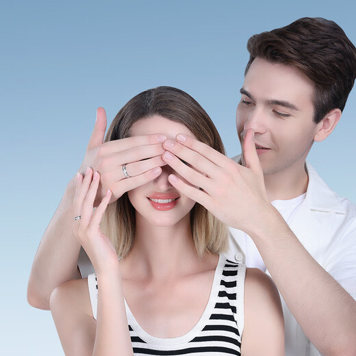 Luxury Beads Fan PT950 Platinum Pair Ring Women's Ring Platinum Ring Men's Wedding Couple Fashion Ring 2023 New Style No. 13 4.59g