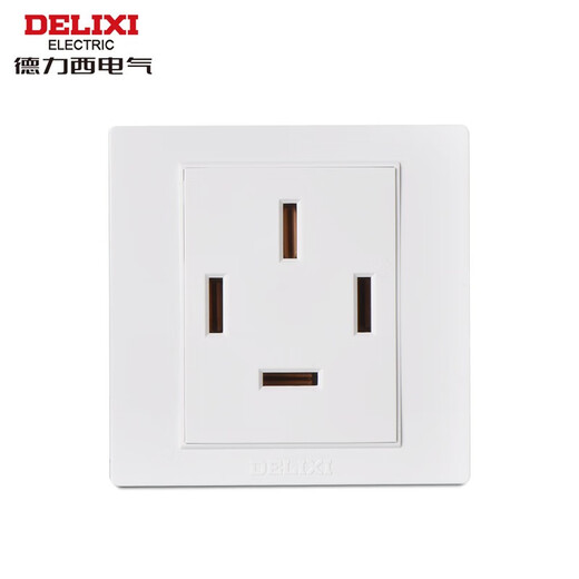 德力西（DELIXI）家用三相四线插座 三脚4眼插头3极扁插头三孔插头四爪电气插头 三爪10A插头