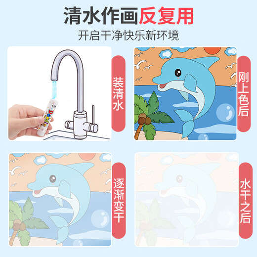 Yi Sirui Children's Water Painting Magic Water Brush Clear Water Graffiti 1 Baby Coloring Painting Painting 0-3-6 Years Old Educational Toys