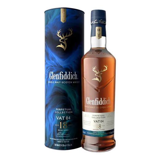 格兰菲迪（GLENFIDDICH）苏格兰单一麦芽威士忌 原装进口洋酒 斯佩塞核心产区 花果甜美香 格兰菲迪18年VAT 04 700mL