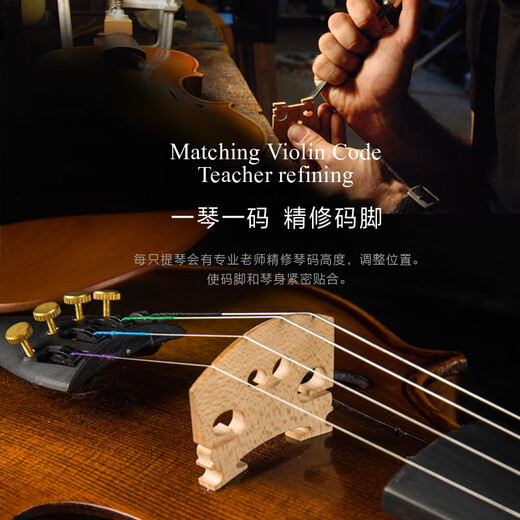 Christina V04 handgefertigtes Massivholz Violine Anfänger Professionelle Klasse Advanced Children's Adult Musical Instrument 1/4 Helles Licht