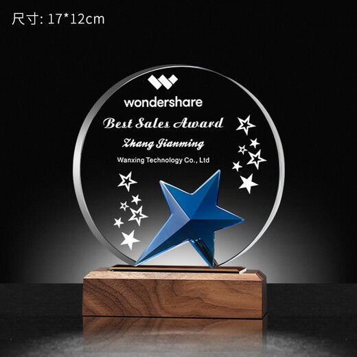 Feichuang Space und High-End-Holzkristall Trophäe Customized Souvenir Design und Produktion ausgezeichnete Trophäe Autorisierte Kartenpreisträgerin und Belohnungsdenkmale Sonderpreis Mini-Modell