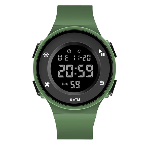 Lennik 50-meter swimming waterproof sports electronic watch youth adult watch boy luminous middle school student men's and women's watch 0991 black (swimming waterproof)