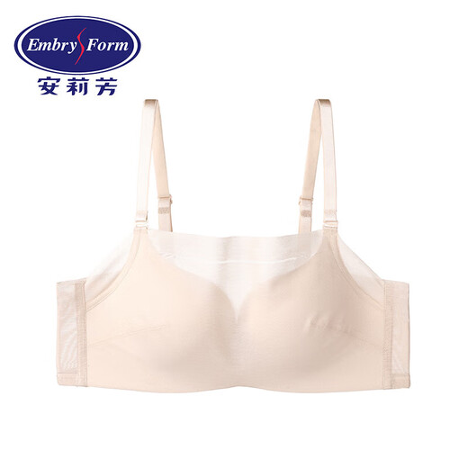 Embry Fang Comfort Cup Glossy Anti-exposure Tube Bra Women's Comfortable Wire-Free Underwear Skin Color SKN 70B1