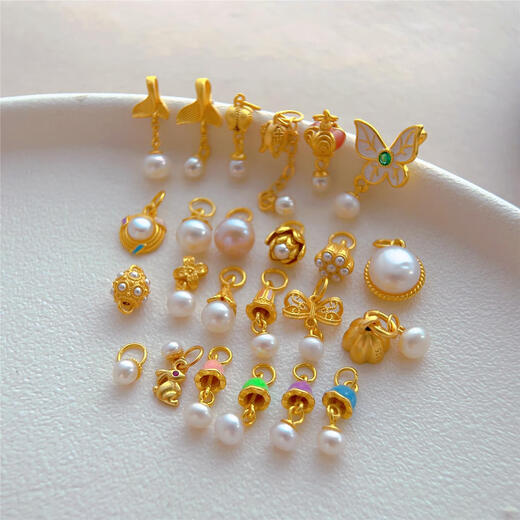Drjefun925 Accesorios de oro de plata antiguos Pearas de mariposa de loto Magnolia Pulsera de bricolaje Pulsera de bricolaje S691 Single