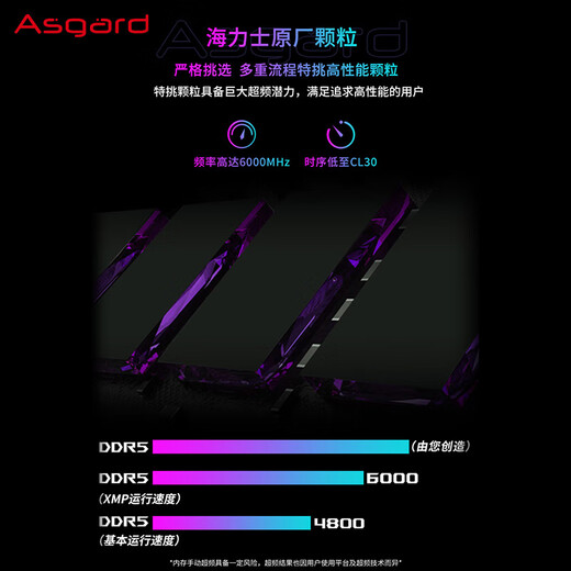 Asgard 32GB (16GBx2) DDR5 6000 desktop memory Valkyrie II RGB light strip Hynix M-die CL30 Polar White