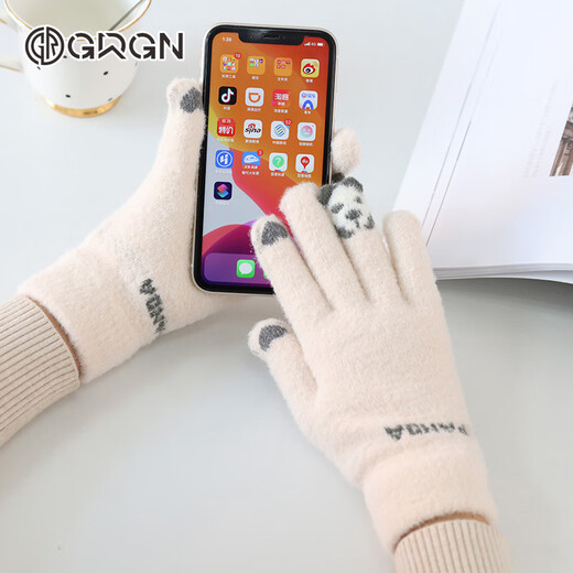 Glovos GGN para mujeres Guantes de lana de peluche en espesas de invierno