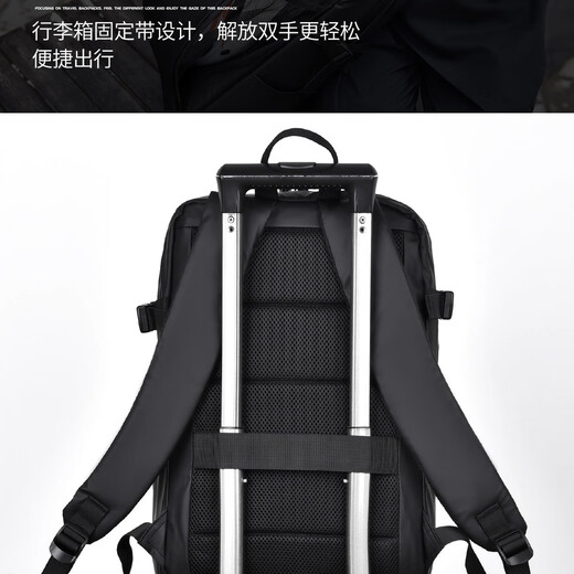 Laptop Backpack Men's Backpack Multifunctional Large Capacity Functional Computer School Bag 16 Inch Business Travel Bag Travel Computer Bag Black