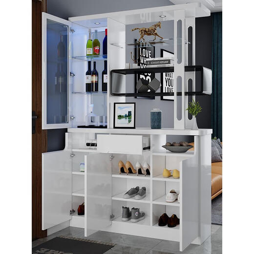 IKEA -Eingangseingangsschrank Wohnzimmer Partitionschrank Leuchtdicht Luxusstil Weinschrank Moderner einfacher Eingang 3891