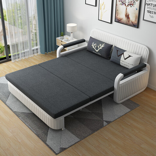 Songxian Modern home living room sofa bed Nordic simple small apartment storage lazy sofa bed [with storage]