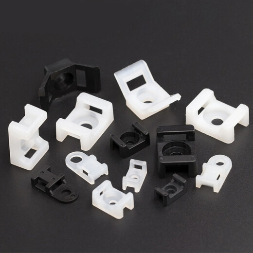 Tuanzhiyuan wire holder saddle-shaped tie holder screw hole type cable tie holder cable fixing clip HC HC-2S black 100 pieces