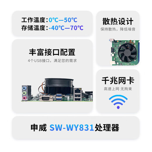 GITSTAR集特 申威平台 国产主板 SW-WY831主板GM9-7002适用商务