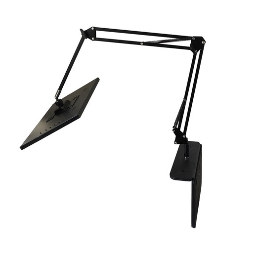 Luxurious cubic slotted tablet stand 17.3-inch 15.6 portable display clip-free hidden mobile phone holder bedside lazy tablet ipad support desktop cantilever slotted stand black three-section arm extra large zipper + vesa hanger