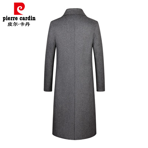 Pierre Cardin High-End New Herren-doppelseitige Schafe. Samtmantel Männer ausgedehntes überkneeges Wollgrabenschicht grau 175/l