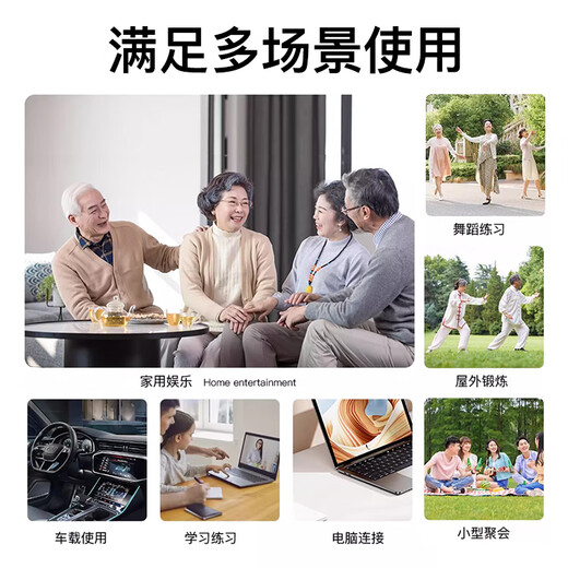 索爱C16蓝牙音箱迷你便携式插卡u盘广场舞音响无线小型音乐播放器低音炮高音质大音量耐磨防摔店铺收款 标准版红色【1200mAh长续航】